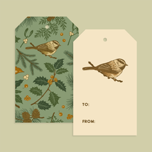 Load image into Gallery viewer, Gift Tag Set of 8: Holiday (Green)
