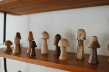 Load image into Gallery viewer, Minimalist Hand-turned Woodland Mushrooms
