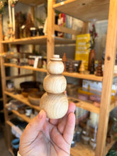 Load image into Gallery viewer, Woodturned Snowman
