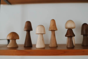 Minimalist Hand-turned Woodland Mushrooms