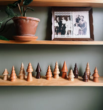 Load image into Gallery viewer, Set of 5 Hand-turned Hardwood Woodland Trees
