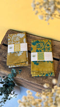 Load image into Gallery viewer, Hand Dyed + Screenprinted Organic Cotton Tea Towel: Figs: Eggshell
