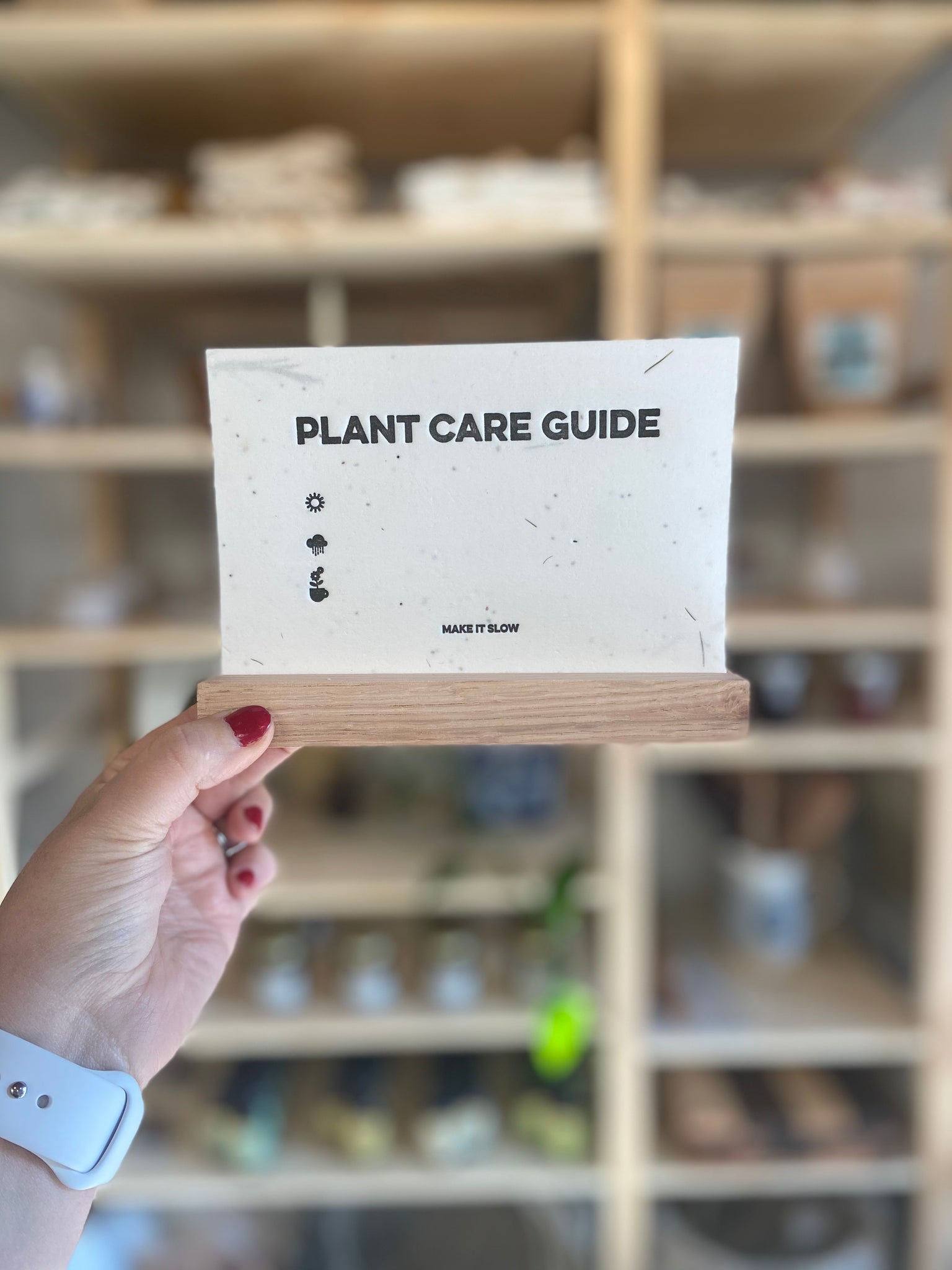 Plant Care Guide Card Set + Holder | MAKE IT SLOW