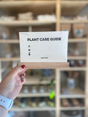 Plant Care Guide Card Set + Holder | MAKE IT SLOW