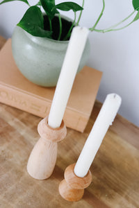 Modern Hand-turned Candle Sticks