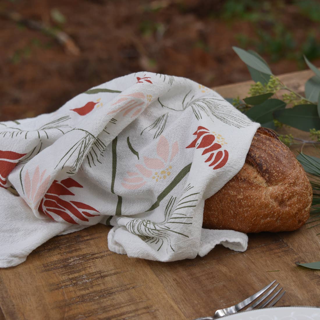 Poinsettia & Pine Towel | by June & December