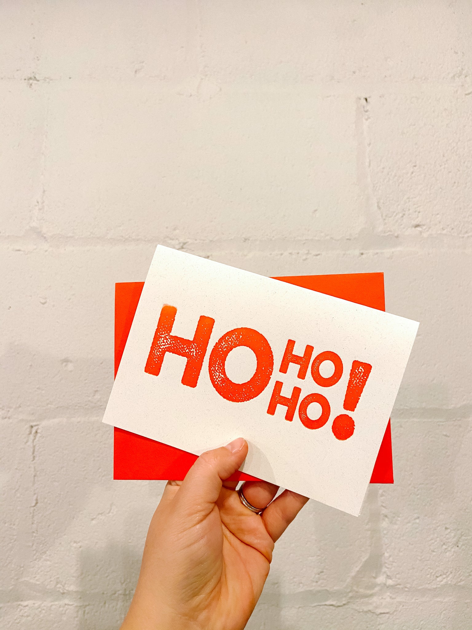 Letterpress Card | HO HO HO