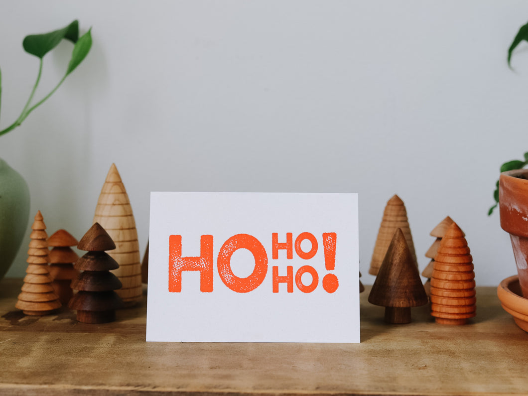 Letterpress Card | HO HO HO