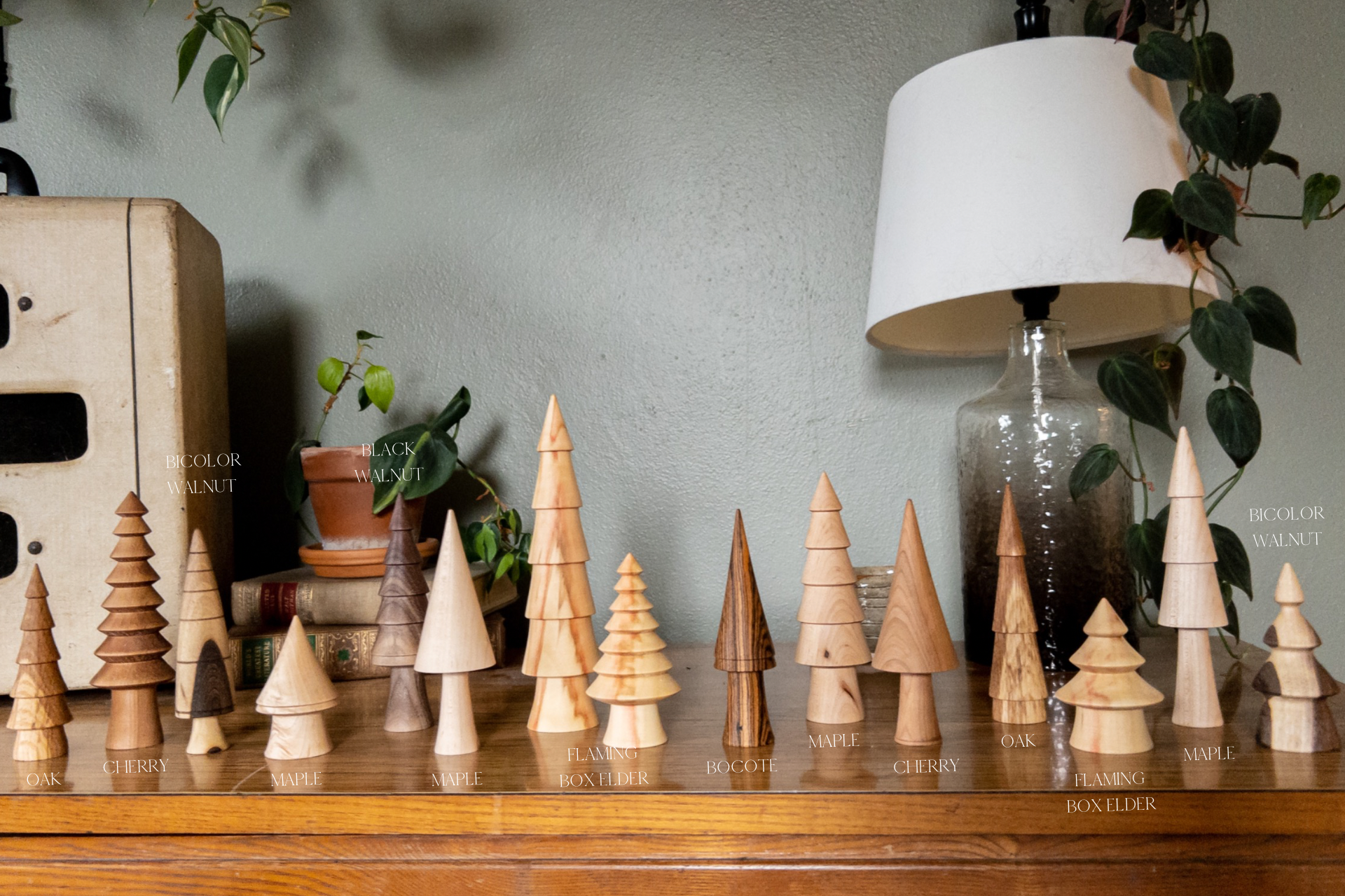 Hand-turned Mini Woodland Trees: BATCH 6