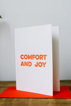 Load image into Gallery viewer, Letterpress Card | Comfort and Joy
