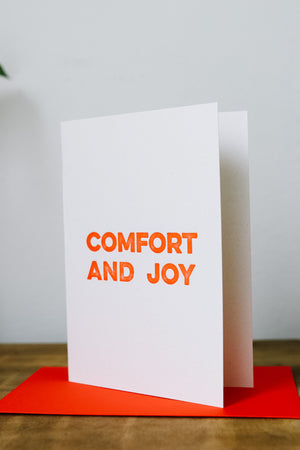 Letterpress Card | Comfort and Joy