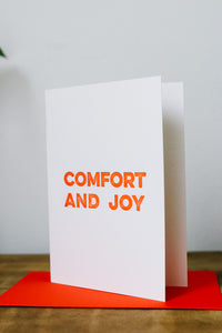 Letterpress Card | Comfort and Joy