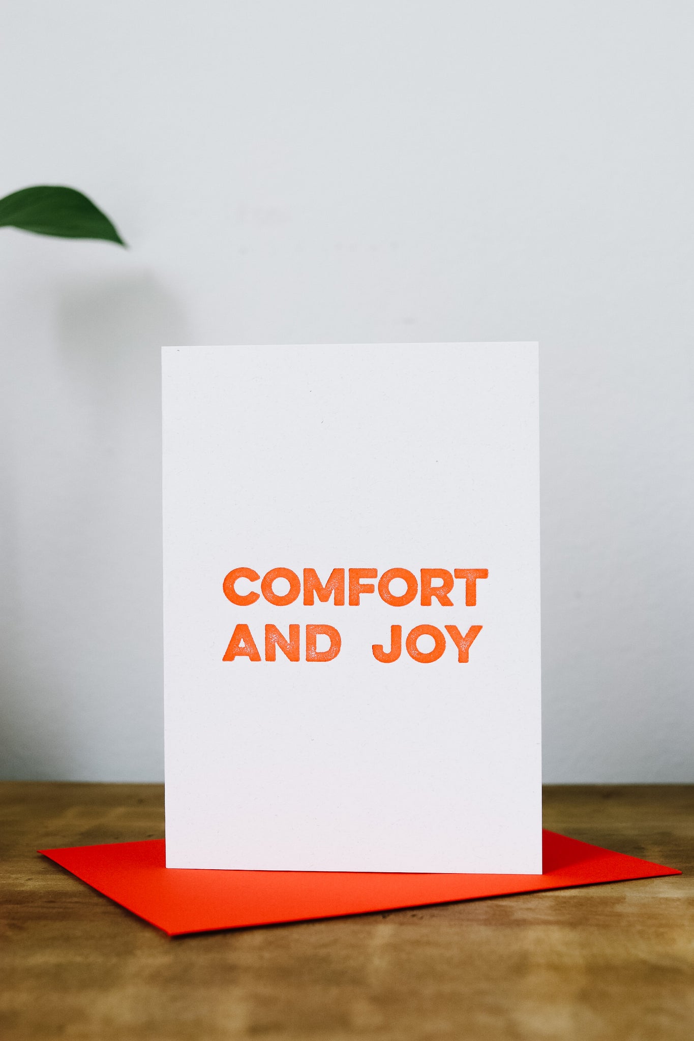 Letterpress Card | Comfort and Joy