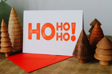 Load image into Gallery viewer, Letterpress Card | HO HO HO
