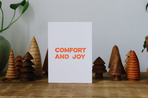 Letterpress Card | Comfort and Joy