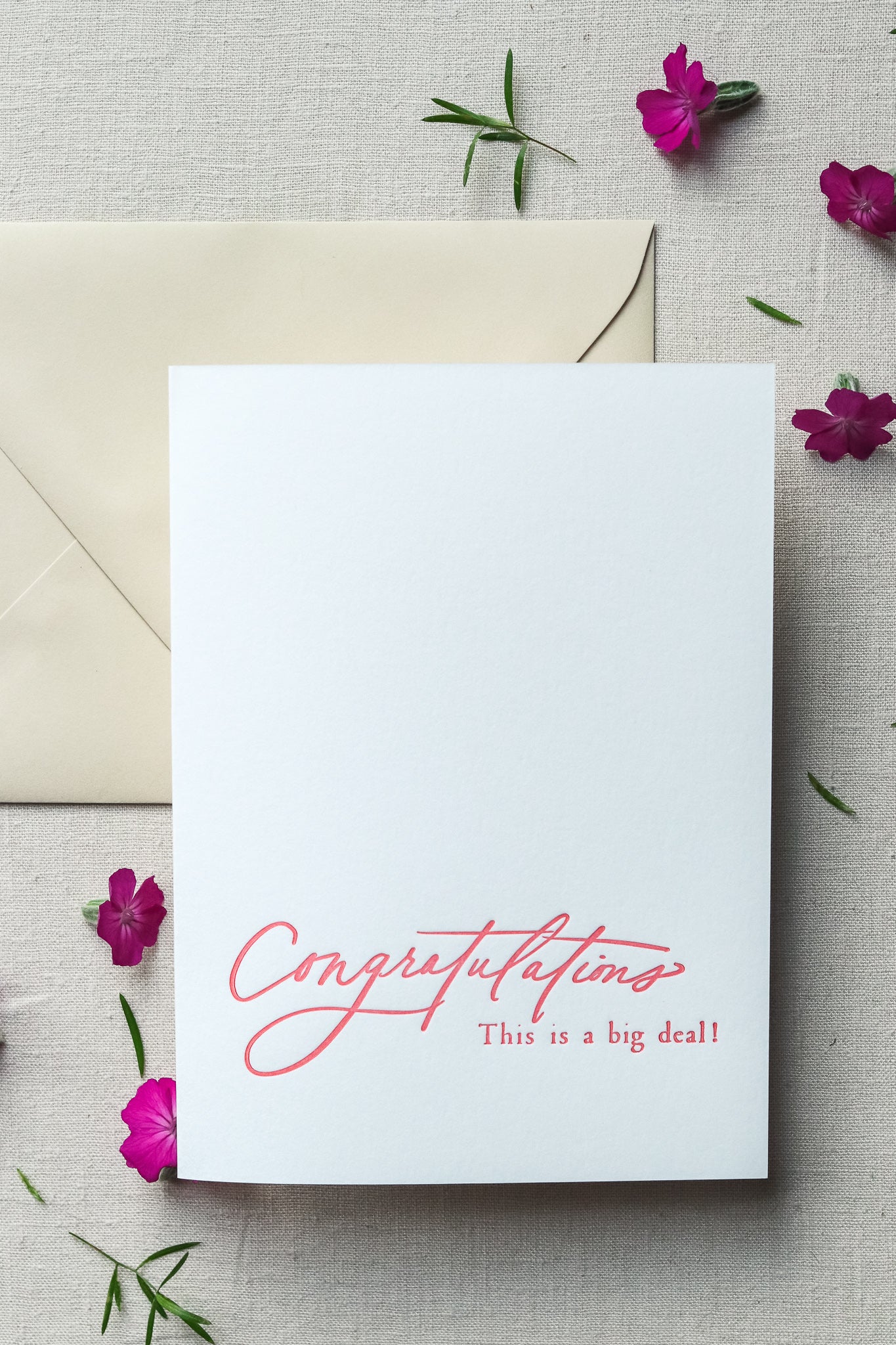 Letterpress Card | Congratulations