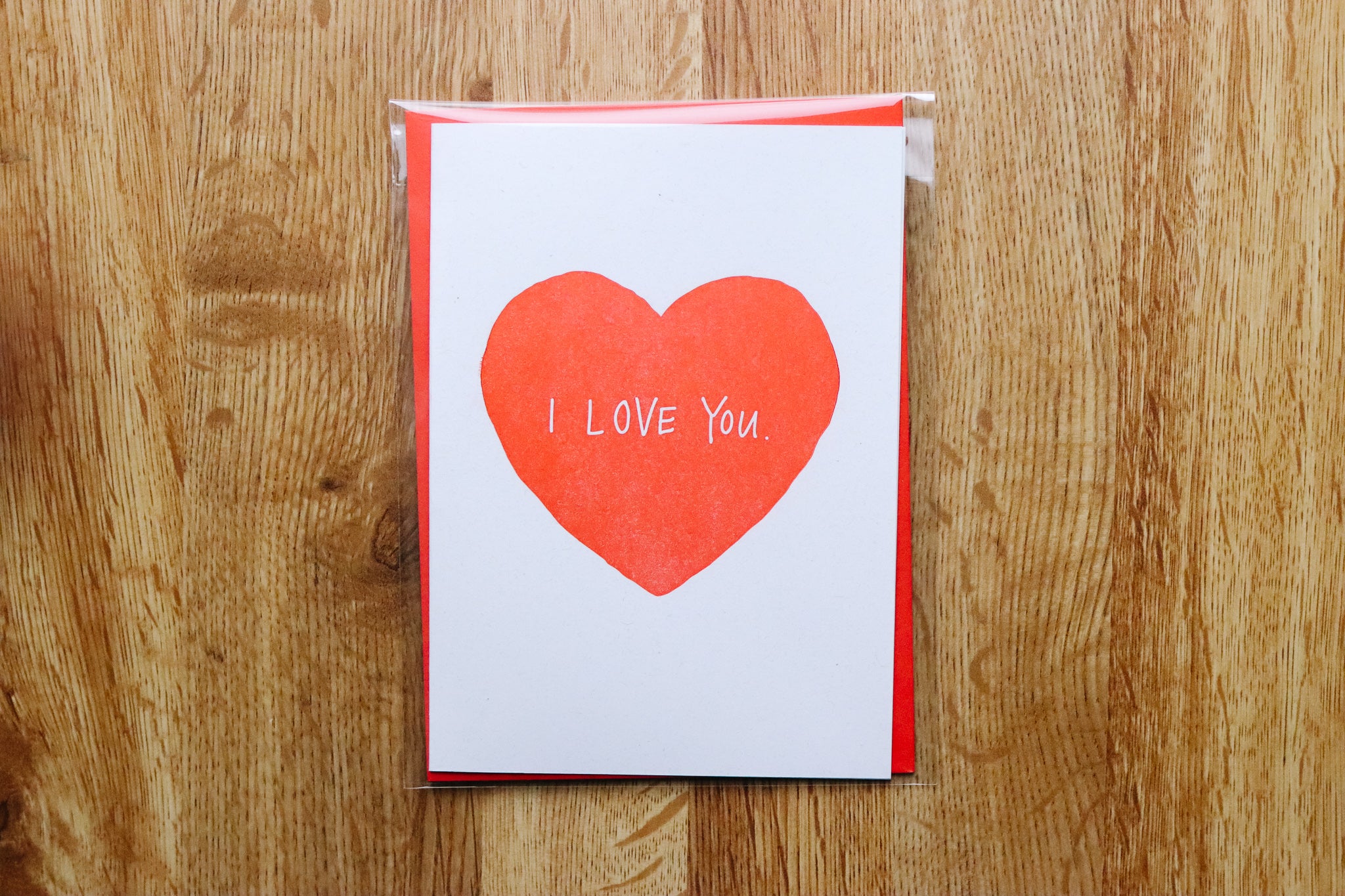 Letterpress Card | I love you