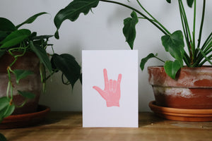 Letterpress Card | "I love you" in American Sign Language