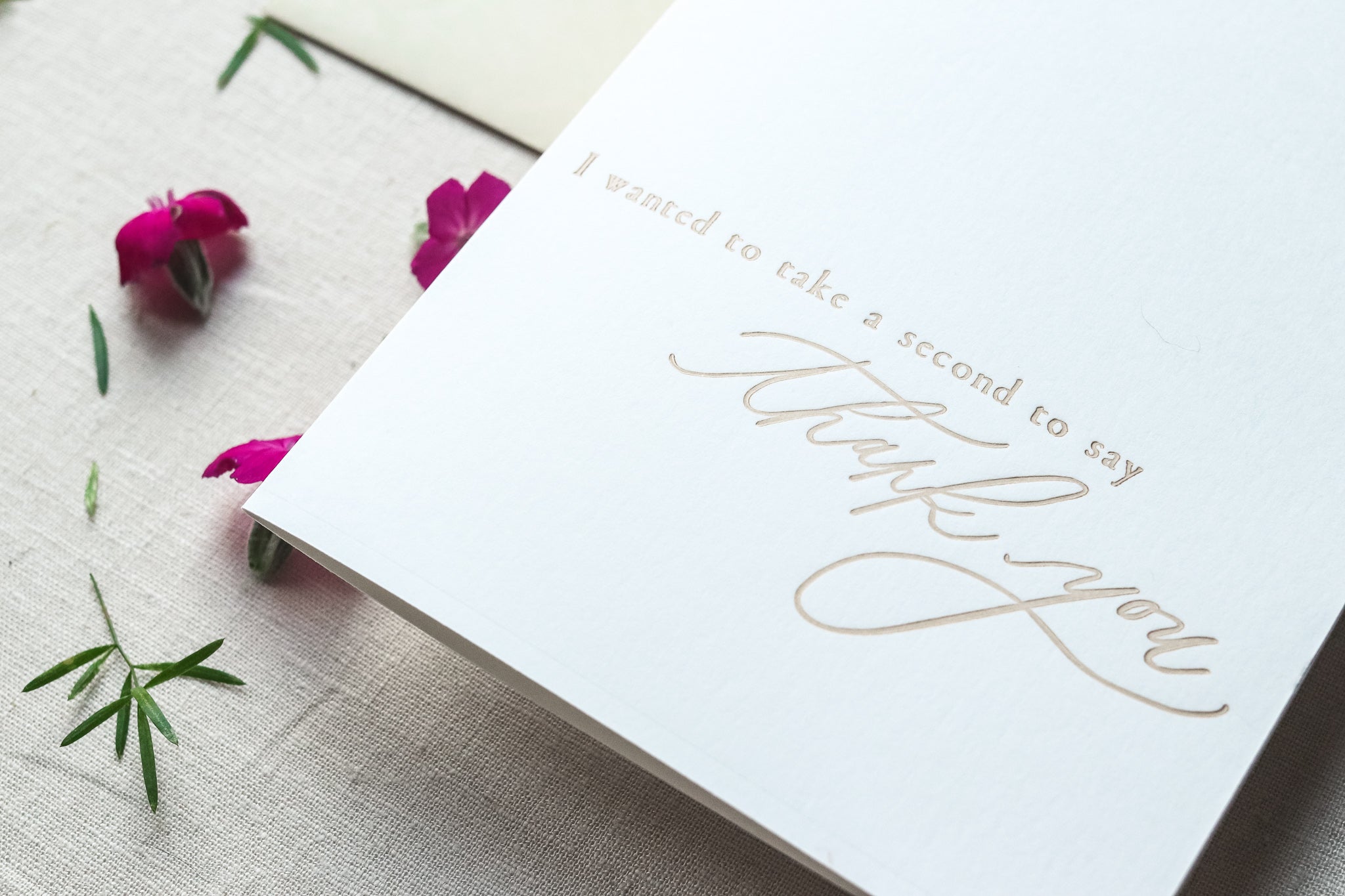Thank You - Letterpress Card